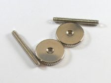 #3082-0 Gloss Nickel Plated BELL BRASS ABR-1 Style Bridge Posts with Thumb Wheels (6-32)
