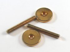 #3083-3 Aged Gold METRIC Bridge Posts with Thumb Wheels (4mm)