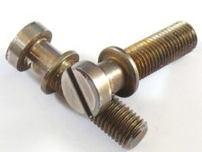 #3195-1 “Vintage” Steel Tailpiece Studs Aged Nickel METRIC, for HERITAGE, EPIPHONE, and other IMPORTED GUITARS