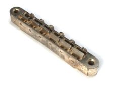 #3060-5 ABRM Bridge Aged Gold, For Epiphone/Imports with Direct Mounted bridge posts