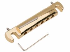 #3426 LEFT HANDED Tone-Bar™ Compensated Wrap Tailpiece/Bridge Gloss Gold HYBRIDge™