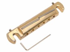#3431 LEFT HANDED Tone-Bar™ Compensated Wrap Tailpiece/Bridge Aged Gold – TITANIUM BARS
