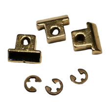 #3096 Saddles with Starter Positioning Notches, Gloss Gold Plated Brass